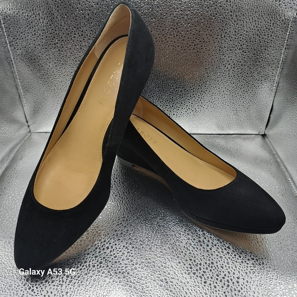 Talbots Shoes - Talbots Black Wedged Leather Dress Shoes Women's Size 8 "New"